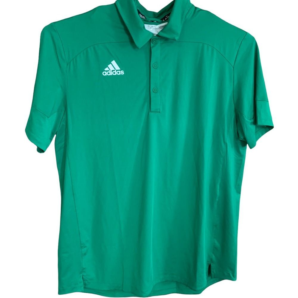 Adidas Aeroready Tech Polo Shirt Mens XL Green Polyester Stretch Moisture Wickin